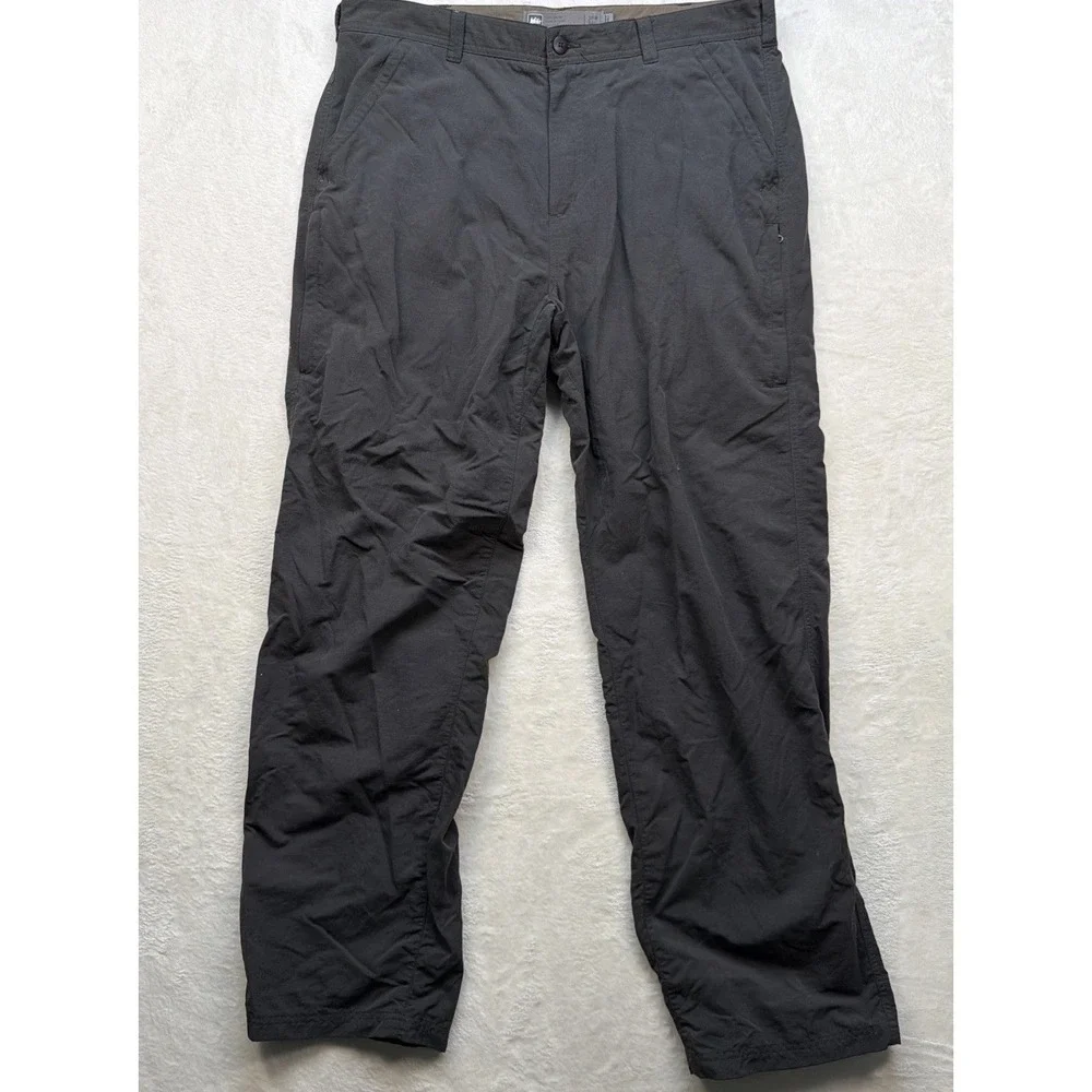 REI Hiking‎ Pants Men's 38x34 Gray Nylon Outdoor Trail UPF 50 Lightweight
